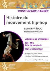 Conférence dansée l’histoire du Hip Hop