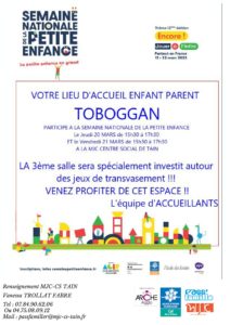 SEMAINE NATIONALE DE LA PETITE ENFANCE